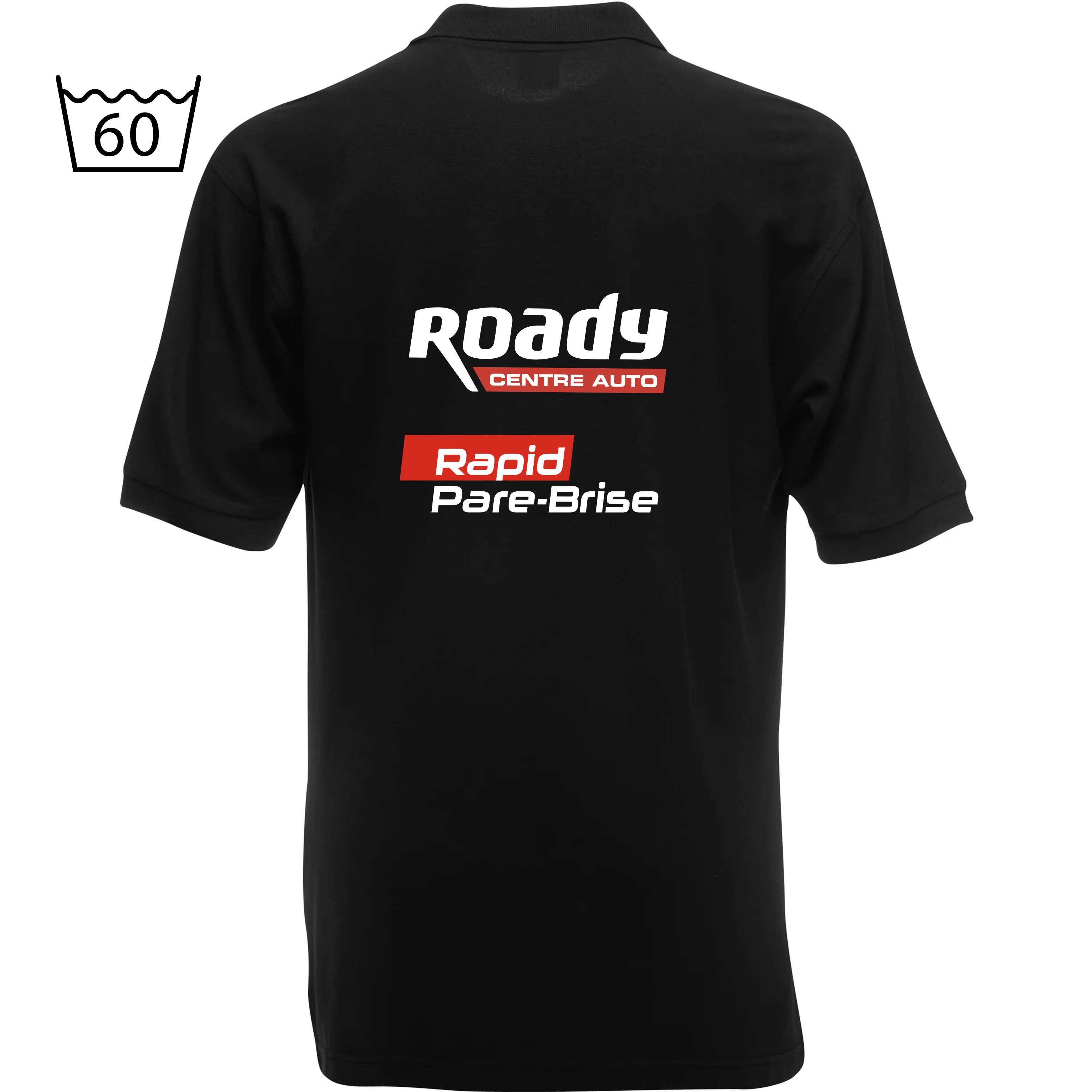 Polo manches courtes polycoton lavage 60°c <br/> Logo ROADY et RAPID PARE-BRISE