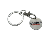 Porte-clés jeton en métal <br/>Lot de 50